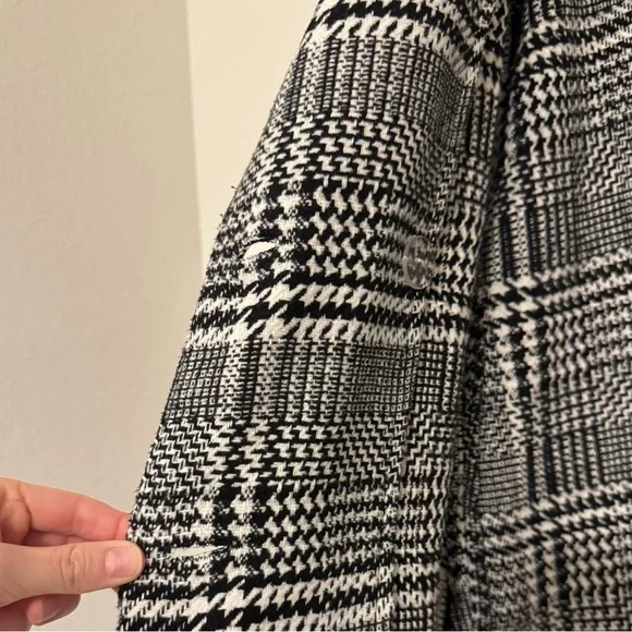 SHEIN Black & White HoundstoothWomen's Long Coat, Women’s Winter Coat- Small - Picture 6 of 10